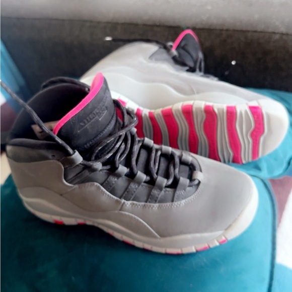 NIKE AIR JORDAN 10 X RETRO *SMOKE GREY-PINK* [487211-006] - Picture 7 of 8